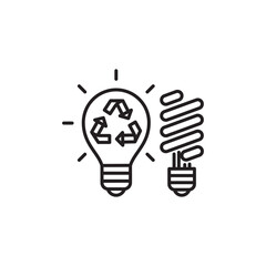 Recycling icon - Lightbulb recycling