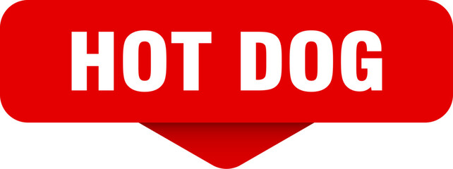 hot dog sticker. hot dog sign on transparent background