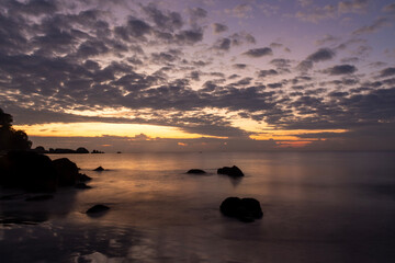 Sunrise at Teluk Cempedak which is located in Kuantan, Malaysia