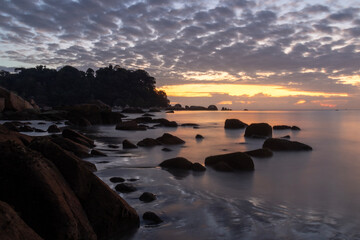 Sunrise at Teluk Cempedak which is located in Kuantan, Malaysia