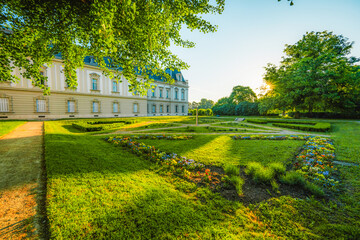 Festetics Palace is located in the town of Keszthely, Zala, Hungary near the Lake Balaton.