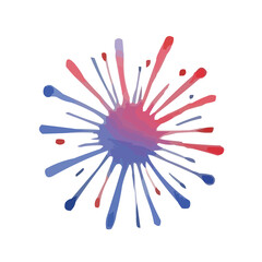 red and blue splash independence day