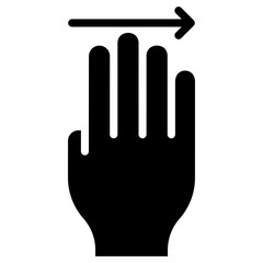 Obraz premium Swipe Right Icon