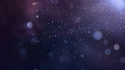 Obraz premium Glowing Light Particles and Shimmering Bubbles Floating on a Dark Background with Dreamy Bokeh and Sparkle Effects