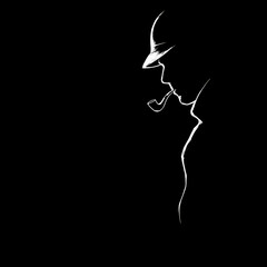 silhouette illustration of a detective 