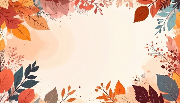 Autumn leaves background design nature digital art seasonal aesthetics abstract view fall concept