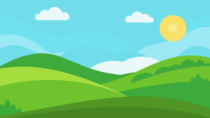 Fototapeta premium landscape with mountains and blue sky