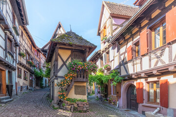 Eguisheim Village in Alsace province, France