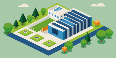 Fototapeta premium isometric view of a residential building