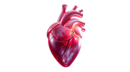 Human Heart Anatomy For Medical Concept 3D Illustration Design.