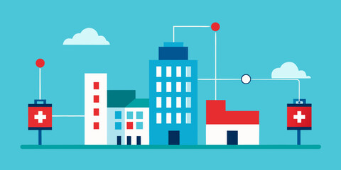 Fototapeta premium Connected Healthcare Building a Network of Medical Facilities for Enhanced Patient Care