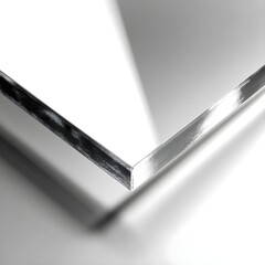 Clear Shiny Acrylic Sheet PNG | Transparent Plastic Panel with Realistic Glare and Reflection