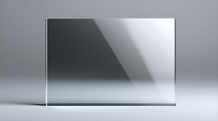 Glossy Transparent Acrylic Sheet Vector | Clear Plastic Panel with Realistic Light Reflections