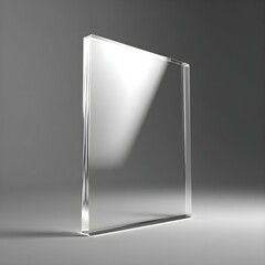 Clear Shiny Acrylic Sheet PNG | Transparent Plastic Panel with Realistic Glare & Reflection