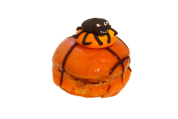 Creative Halloween cake isolated on white background