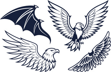 Obraz premium Beautiful vector illustration of a soaring bird, symbolizing freedom and love, its wings spread wide in an elegant design that captures the essence of liberation, peace, and deep emotional connection.