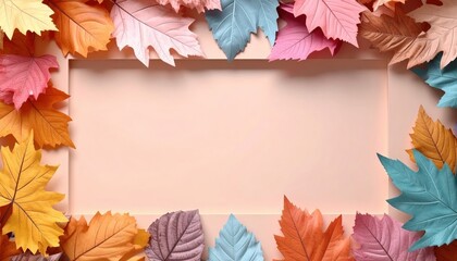 Autumn leaves arrangement natural setting decorative background colorful display aesthetic appeal