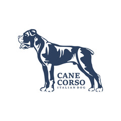 Cane Corso Dog logo design vector. Silhouette Cane Corso Dog Template Illustration. Icon Symbol