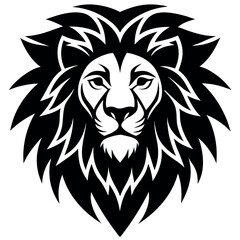 Lion head logo vector illustration.