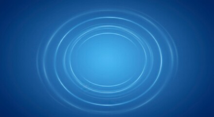 Abstract concentric circles on a gradient blue background