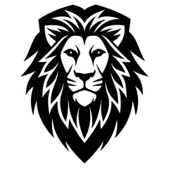 Obraz premium Lion head logo vector illustration.