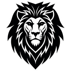 Fototapeta premium Lion head logo vector illustration.