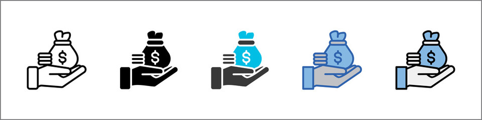 Revenue Icon Pack Multistyle Illustration