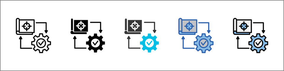 Pilot Project Icon Pack Multistyle Illustration