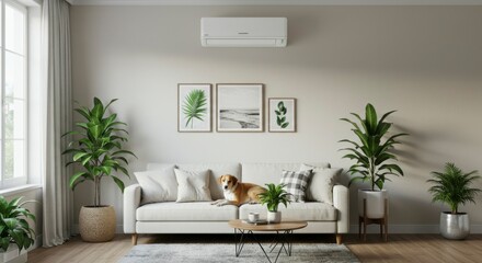 Fototapeta premium Modern living room with AC unit (3)