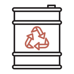Recycling icon - Waste barrel