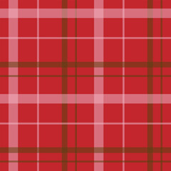 Obraz premium A timeless tartan plaid pattern featuring bold overlaid with intersecting beige and taupe stripes, creating a checkered textile design perfect for fashion, fabric, and background use