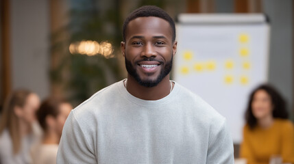 Community Caseworker Supporting Group Discussion in Bright Center