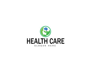 healthy mind logo, people head and hand with leaf and brain logo