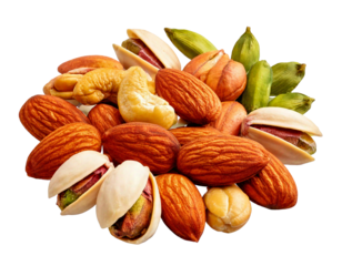 Almond, Cashew, Pistachio, and Pista Mix Dry Fruits PNG for Healthy