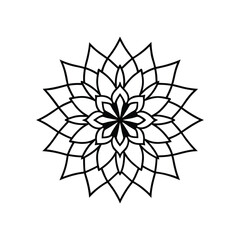 vector illustration of a decorative snowflake