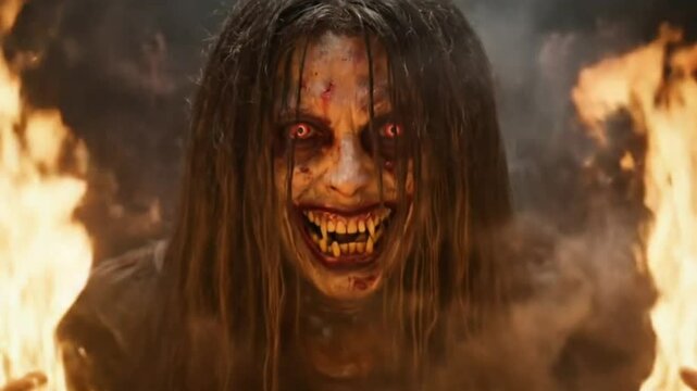 The terrifying ghost of a woman