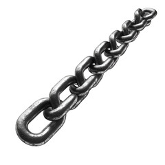 Fototapeta premium Strong Metal Chain Links Black Background,