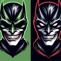 Naklejka premium illustration of an evil scary mask