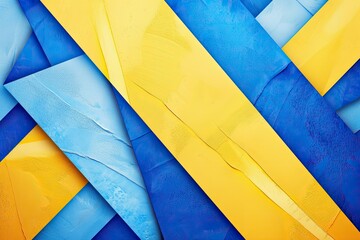 A Colorful Illustration of a Blue and Yellow Abstract Geometric Background