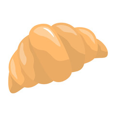 Croissant icon. pastry, bakery, breakfast, bread, flaky, snack, cafe, food. Vector Icon Illustration