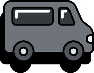 Vector Sticker Icon Van