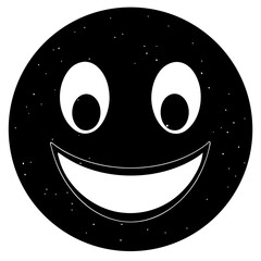Fototapeta premium smiley face on black