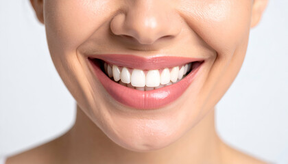 Obraz premium Womans Bright Smile with Closeup.