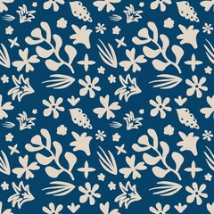 Seamless floral pattern, Summer pattern, Vector illustration.