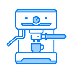 Espresso machine. espresso, machine, coffee, brew, barista, caffeine, appliance, pressure. Vector Icon Illustration