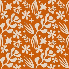 Seamless floral pattern, Summer pattern, Vector illustration.