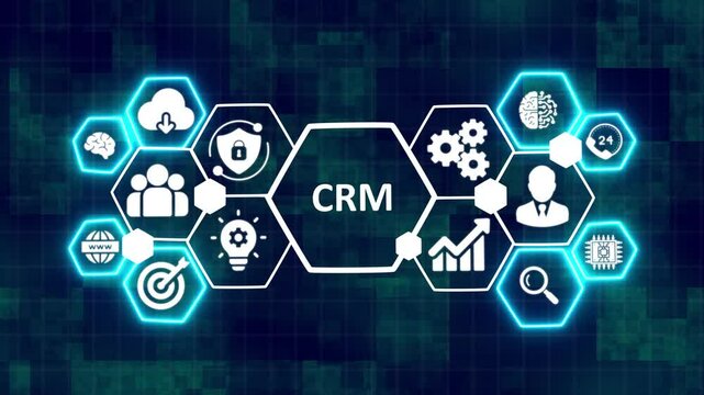 CRM (Customer Relationship Management) Concept in Business, Technology, Internet, and Network Environment. Customer Relationship Management in Modern Business, Technology, and Networking Context