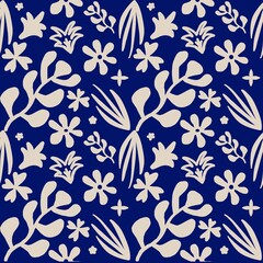 Seamless floral pattern, Summer pattern, Vector illustration.