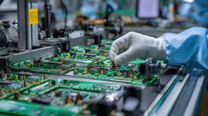 Modern Industrial Scene with Factory and Heavy Machinery