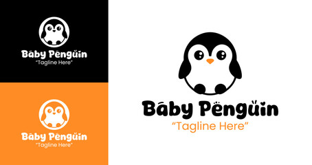 Premium Dynamic Baby Penguin Logo for Kids Event Branding and Promotional Design
